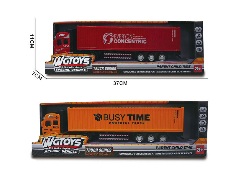 1:50 Alloy Pull Back Container Truck