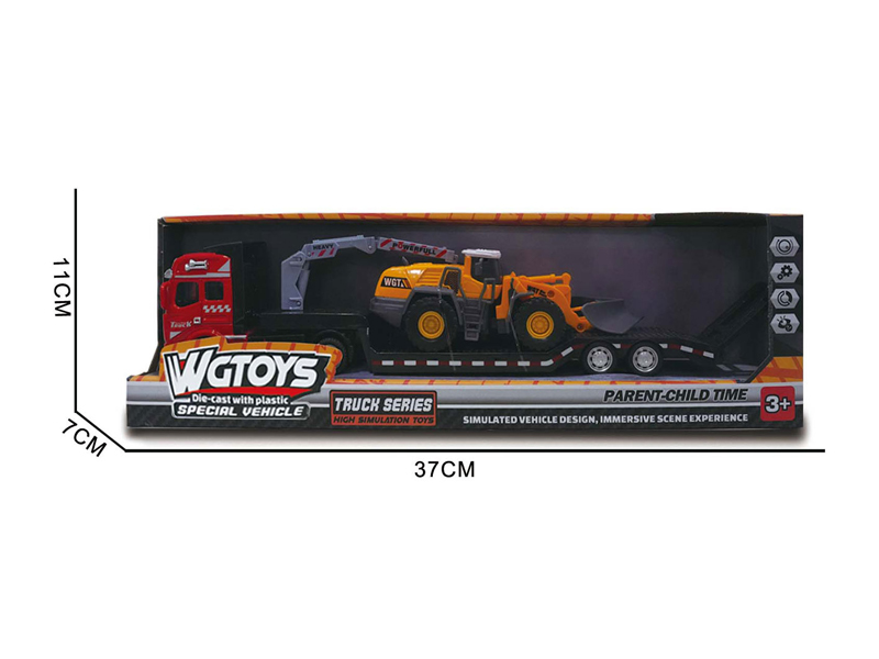 1:50 Alloy Trailer+Engineering Road Vehicle