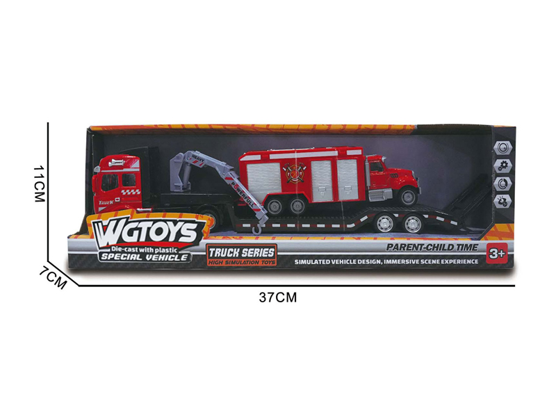 1:50 Alloy Trailer+Fire Water Truck