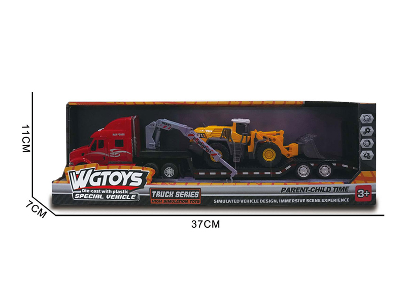 1:50 Alloy Trailer+Engineering Bulldozer