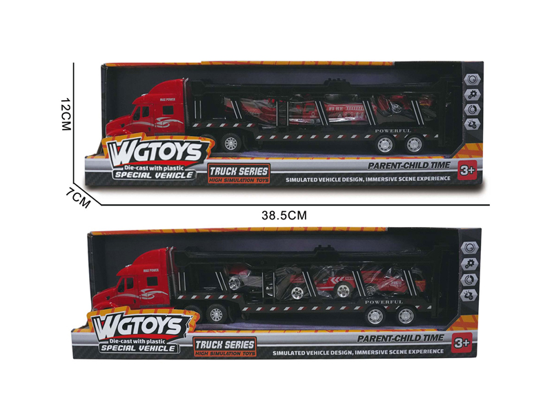 American Alloy Trailer With 3 Fire Truck