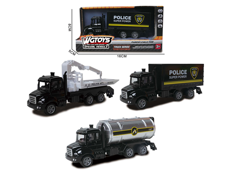 1:64 Alloy Pull Back Rescue Vehicle