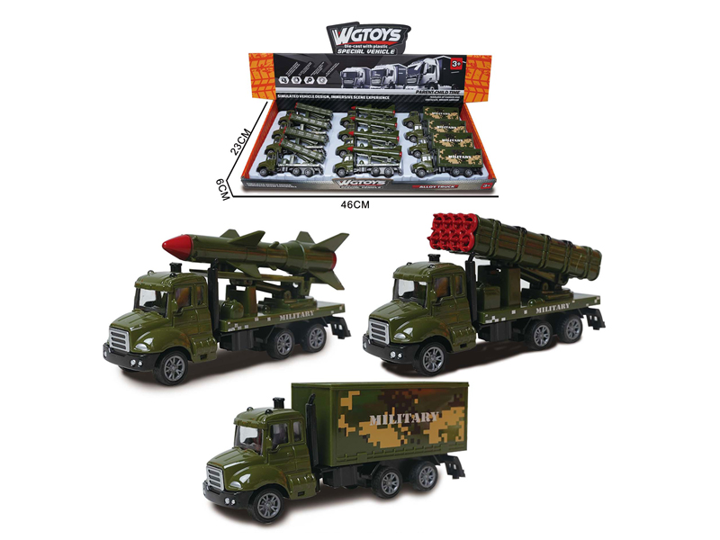 1:64 Alloy Pull Back Military Vehicle