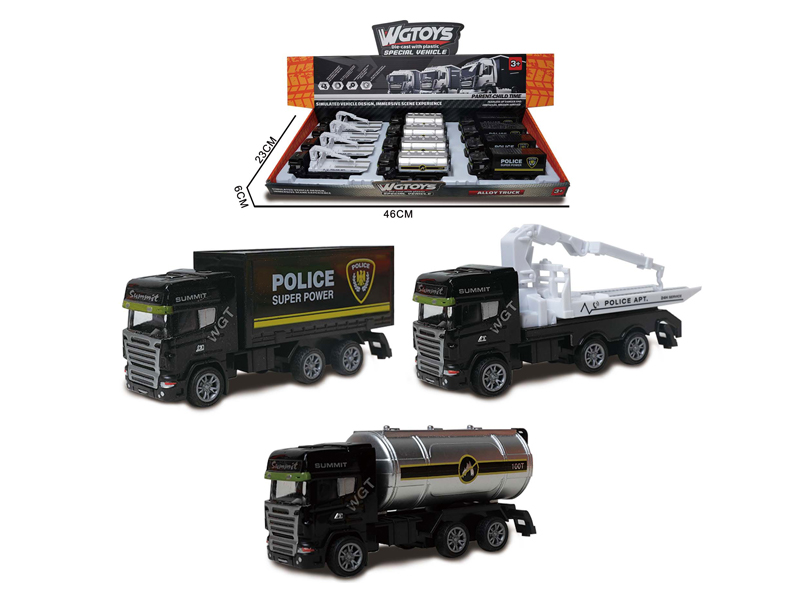1:64 Alloy Pull Back Rescue Vehicle