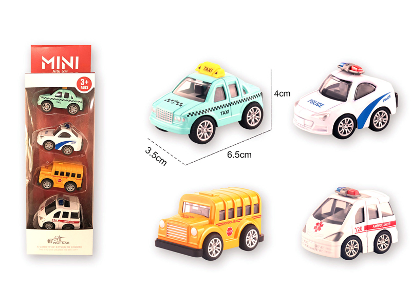 Alloy Pull Back Q-Version City Car