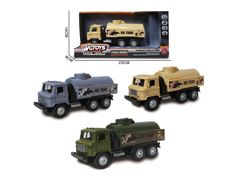 Pull Back Alloy Military Fuel Tank Car