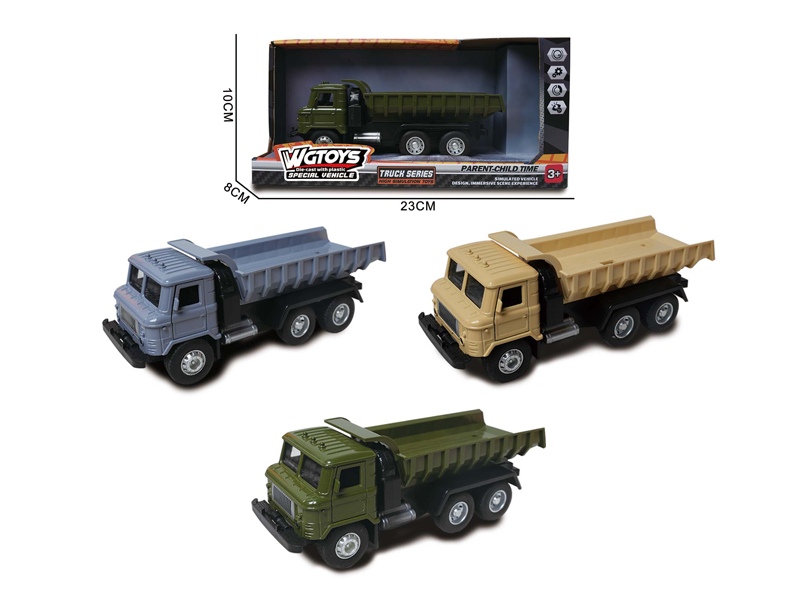 Pull Back Alloy Military Dump Truck