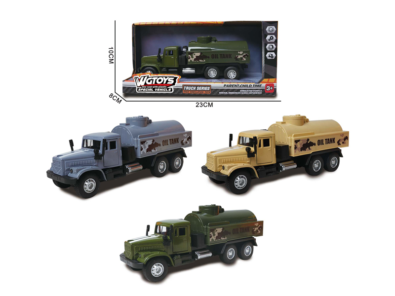 Pull Back Alloy Military Fuel Tank Car