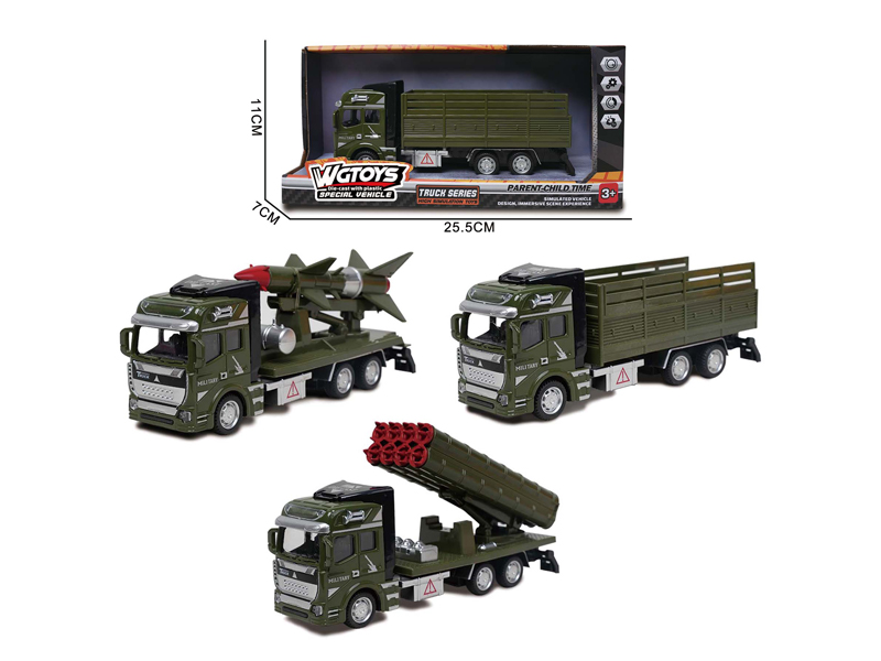 1:50 Alloy Pull Back Military Vehicle