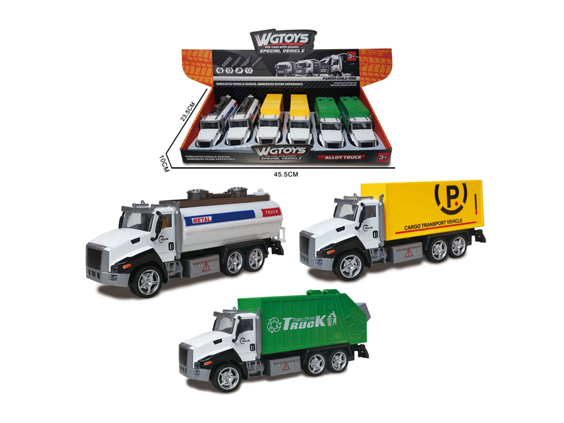 1:50 Alloy Pull Back Truck 6PCS
