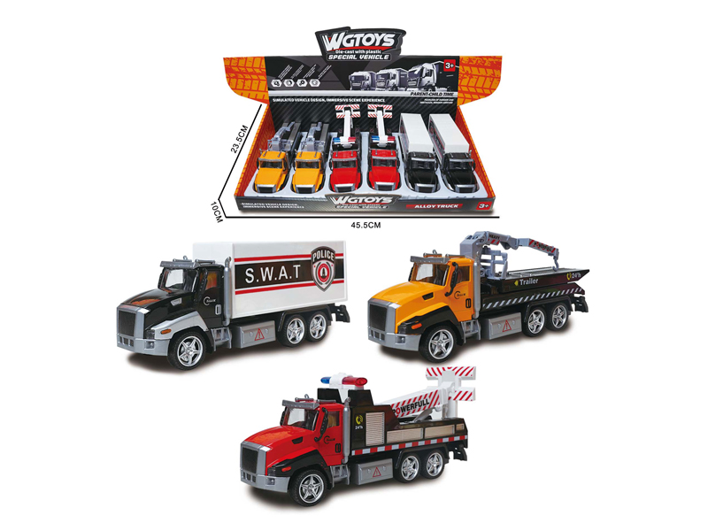 1:50 Alloy Pull Back Rescue Vehicle 6PCS