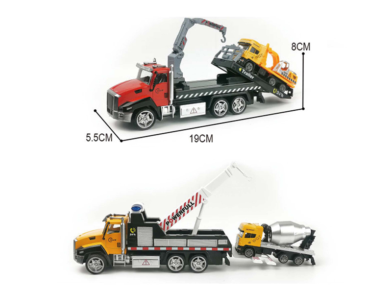Alloy Pull Back Rescue Vehicle+Engineering Vehicle