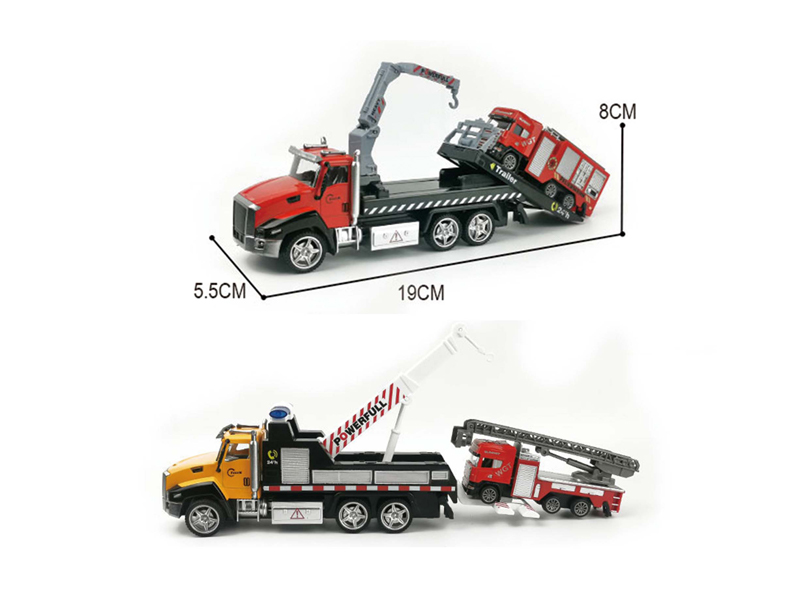 Alloy Pull Back Rescue Vehicle+Fire Engine