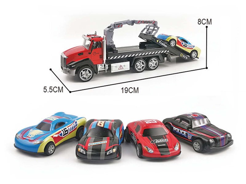 Alloy Pull Back Rescue Vehicle+Iron Car