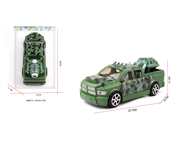 1:16 Friction Simulated Dodge Ram Pickup Military Vehicle