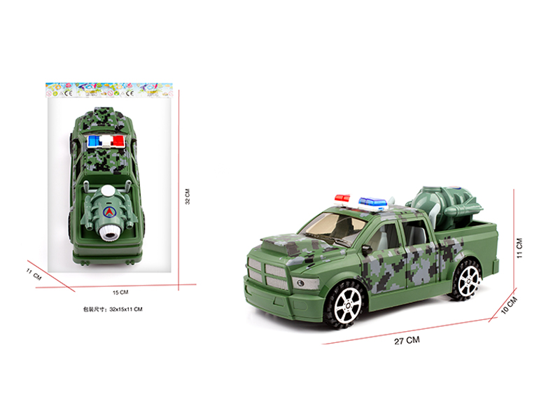 1:16 Friction Dodge Ram Pickup Military Police Car