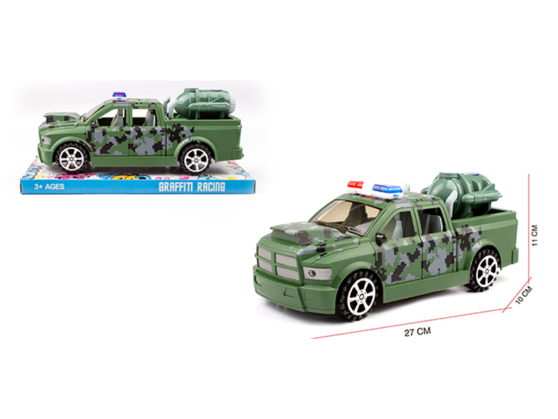 1:16 Friction Dodge Ram Pickup Military Police Car