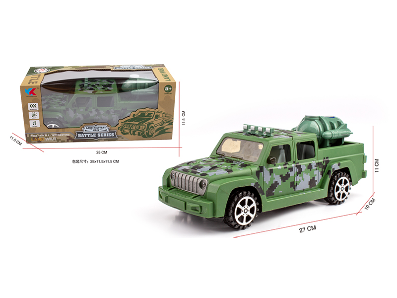 1:16 Friction Simulated Wrangler Pickup Military Vehicle