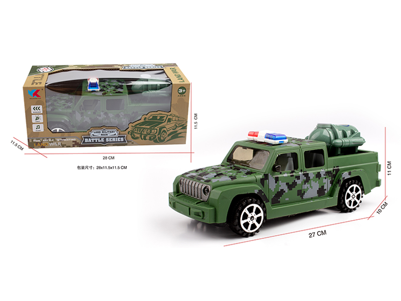 1:16 Friction Wrangler Pickup Truck Military Police Car