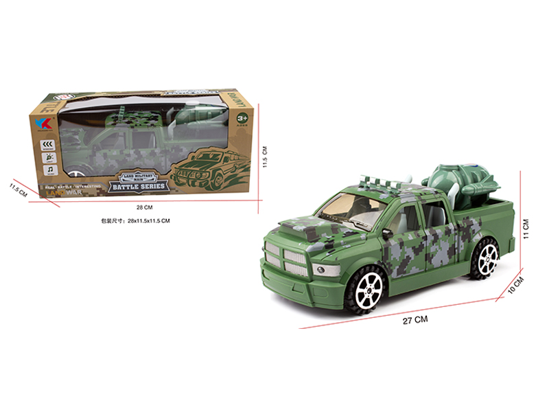 1:16 Friction Simulated Dodge Ram Pickup Military Vehicle
