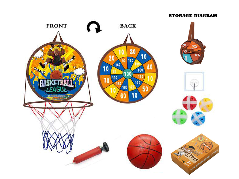 Baketball Board Sticky Ball Target 2 In 1