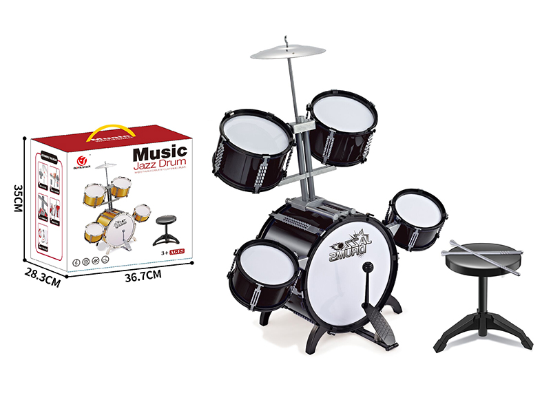 Extra-Large Size Solid Color Jazz Drum Set(5 Drums)