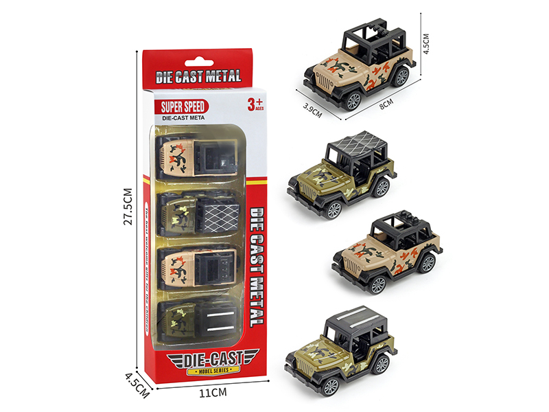 Pull Back Alloy Camouflage Jeep Trucks