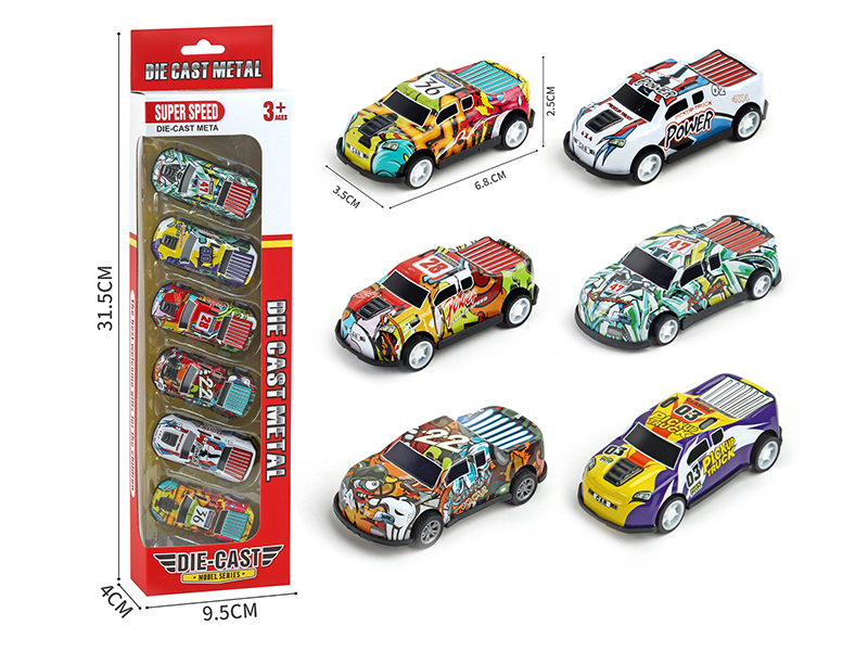 Pull Back Iron Graffiti Pickup Trucks