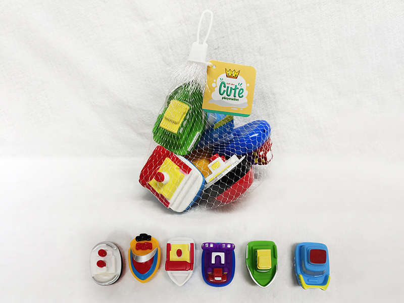 Soft Plastic Boats Bath Toy Set 6PCS