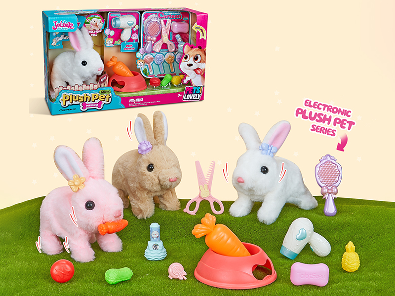 B/O Plush Small Rabbit + Accessories