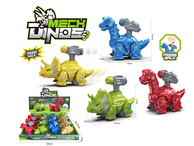Press Mechanical Dinosaurs 12pcs