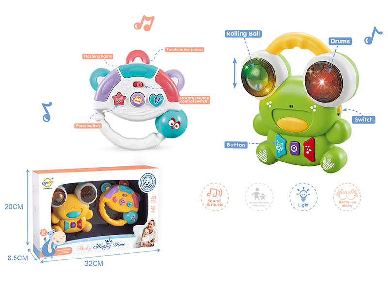 Rattle, Frog Baby Toys With Sound And Lights