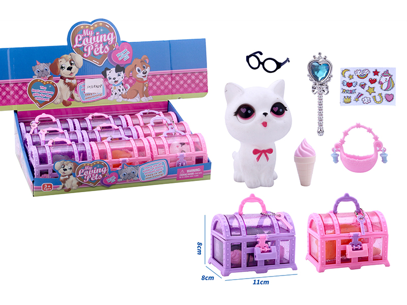 Cat With Magic Wand, Ice Cream, Basket, Glasses, Sticker(9 Treasure Box)
