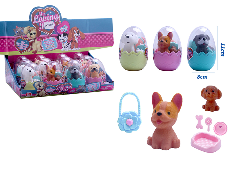 Dog With Dog Bed Set 12pcs