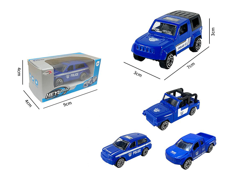 Slide Alloy Police Car