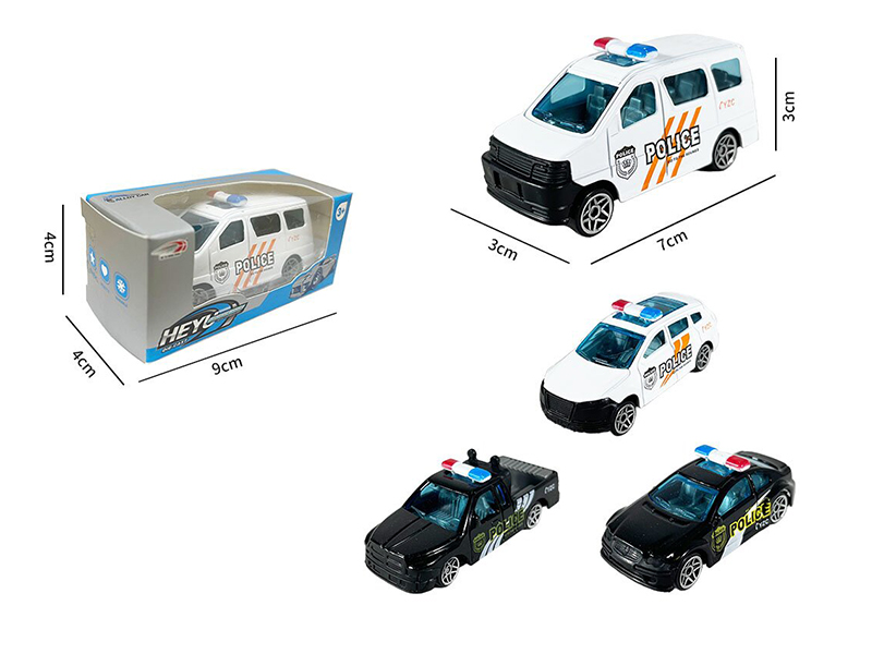 Slide Alloy Police Car