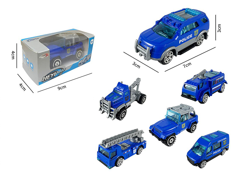 Slide Alloy Police Car