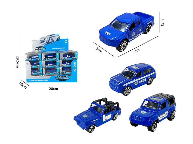 Slide Alloy Police Car