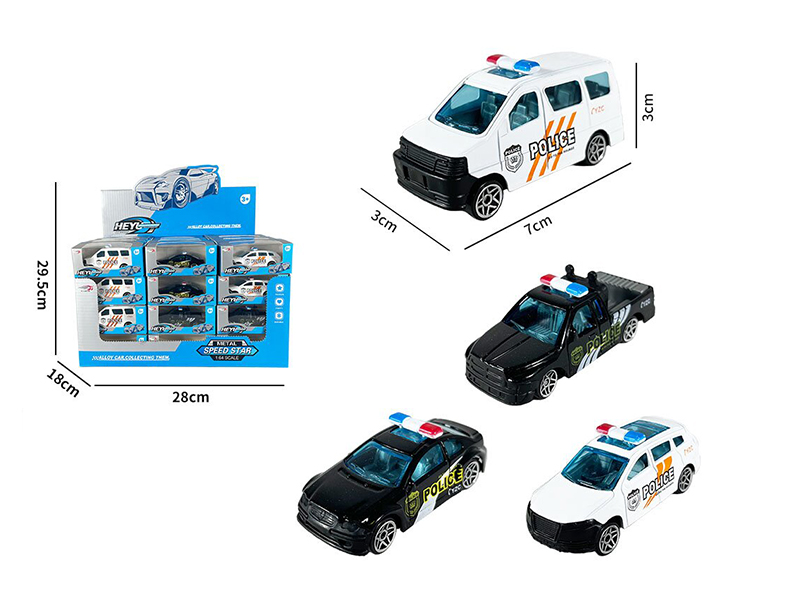 Slide Alloy Police Car