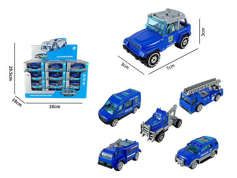 Slide Alloy Police Car