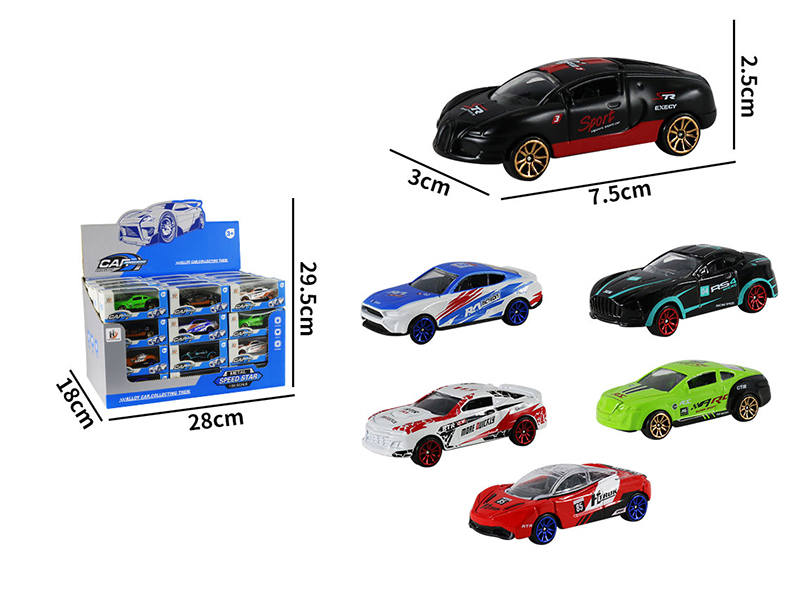 1:64 Slide Alloy Racing Car 48pcs