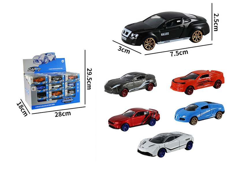 1:64 Slide Alloy Simulation Car 48pcs