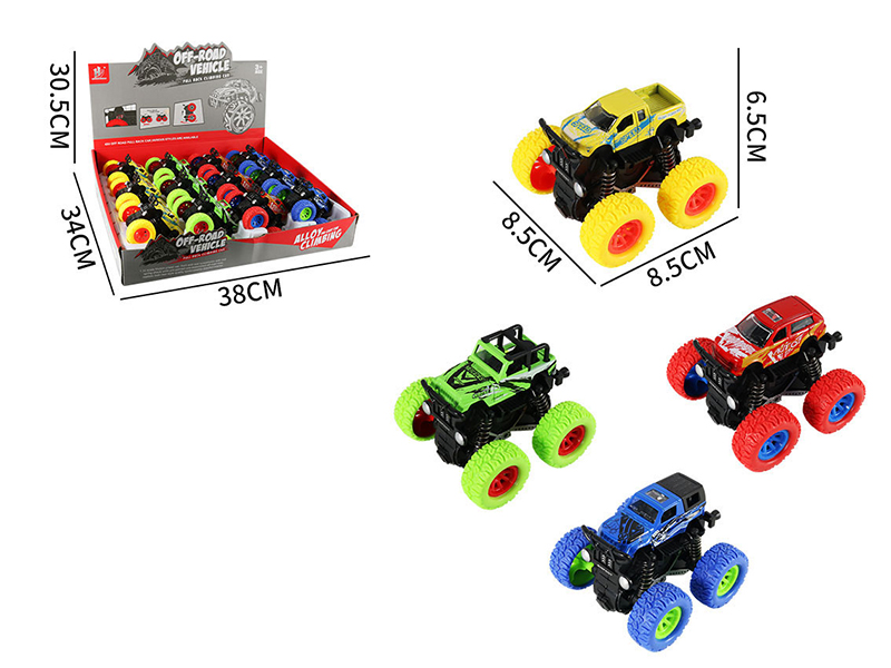 1:32 Double Friction Alloy Off-Road Vehicles 12pcs