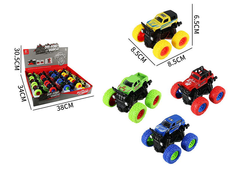 1:32 Double Friction Alloy Off-Road Vehicles 12pcs