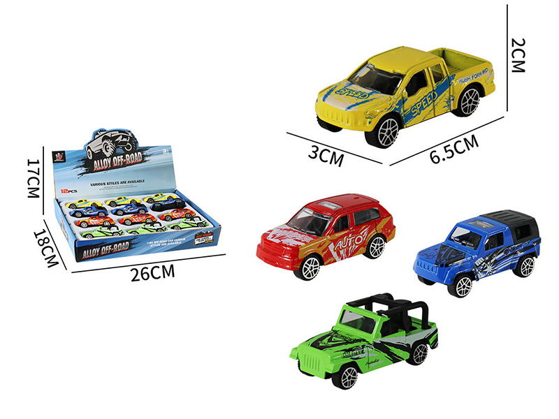 1:64 Slide Alloy Graffiti Cars 12pcs