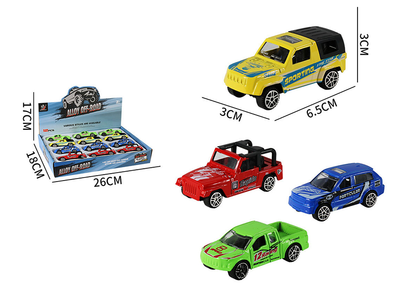 1:64 Slide Alloy Racing Cars 12pcs