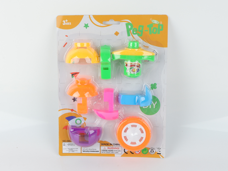 Spinning Top Toy(Launcher + DIY Assembly Top + Top With Light)