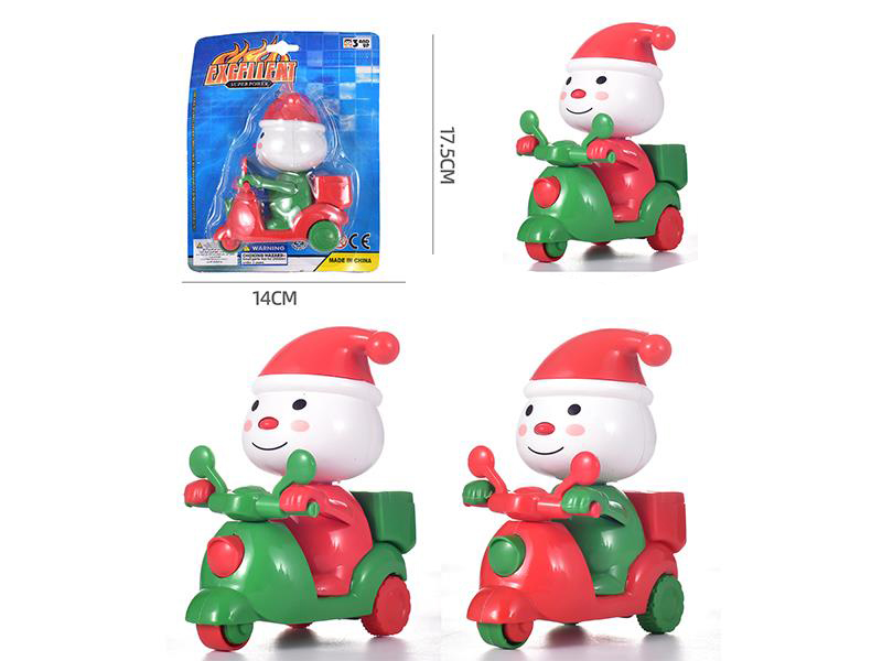 Santa Claus Rider Friction Three Wheeled Motorcycle