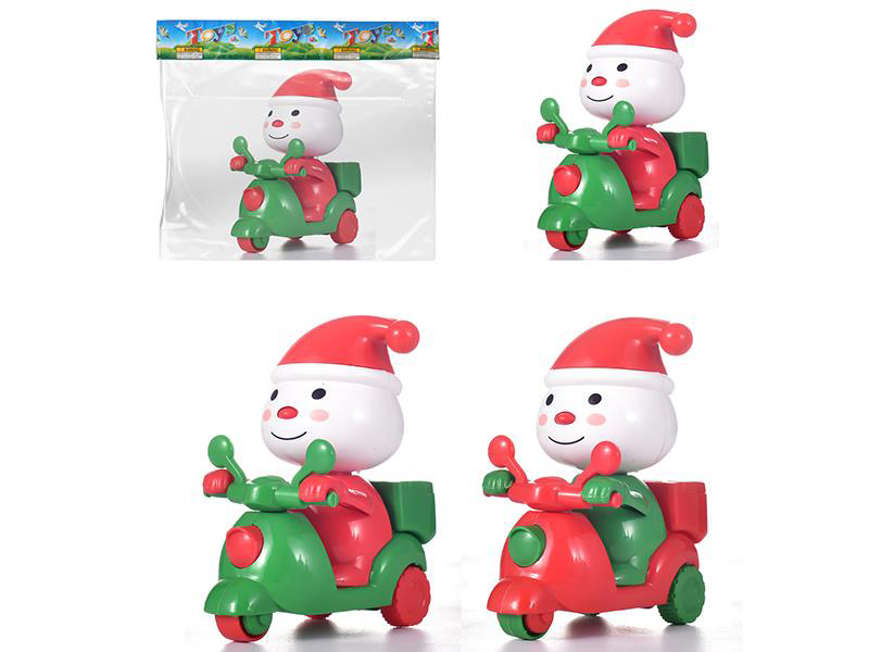 Santa Claus Rider Friction Three Wheeled Motorcycle