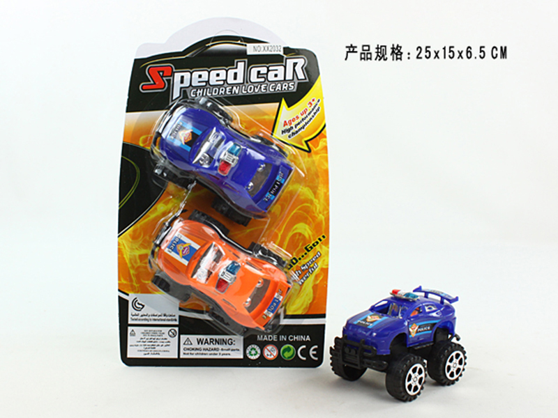 Pull Back Off-Road Police Cars 2PCS